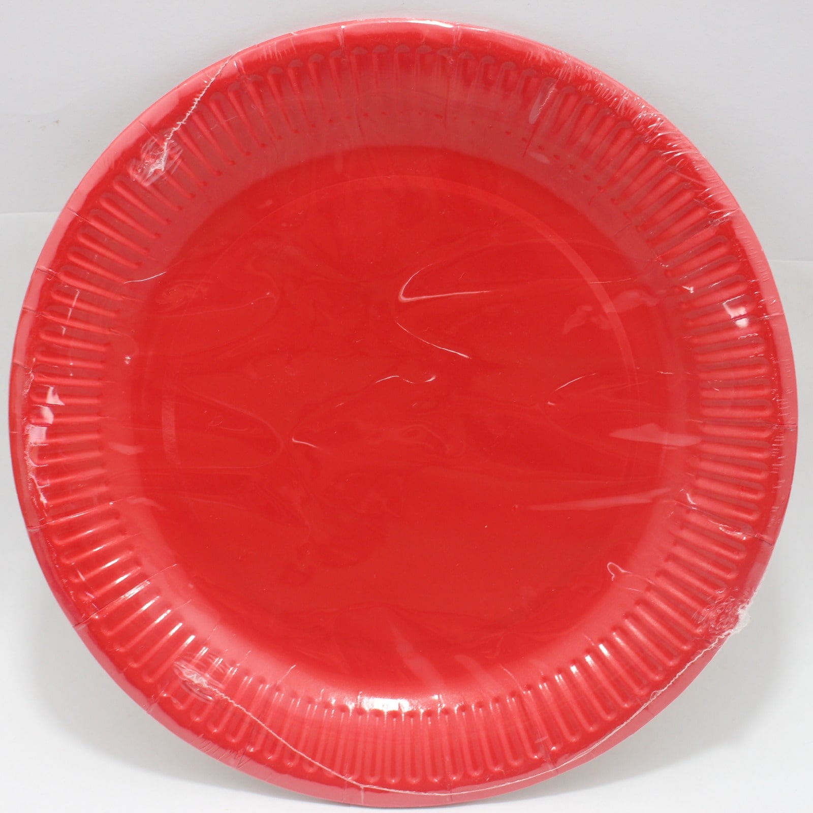 PLATO ROJO 23CM X 10 UNIDADES