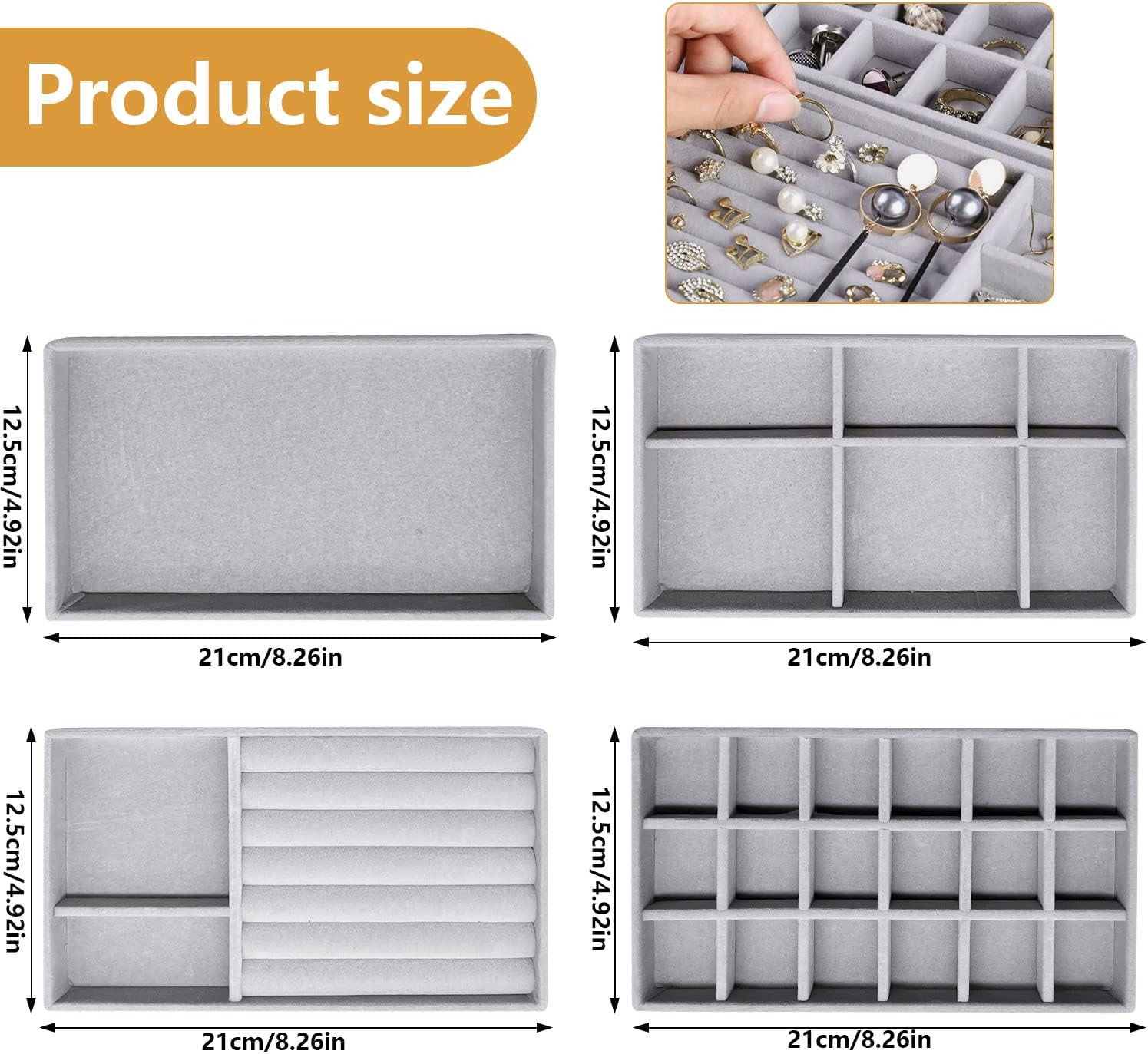 Miniatura 5 de Set Joyero x 4 Organizador Joyas