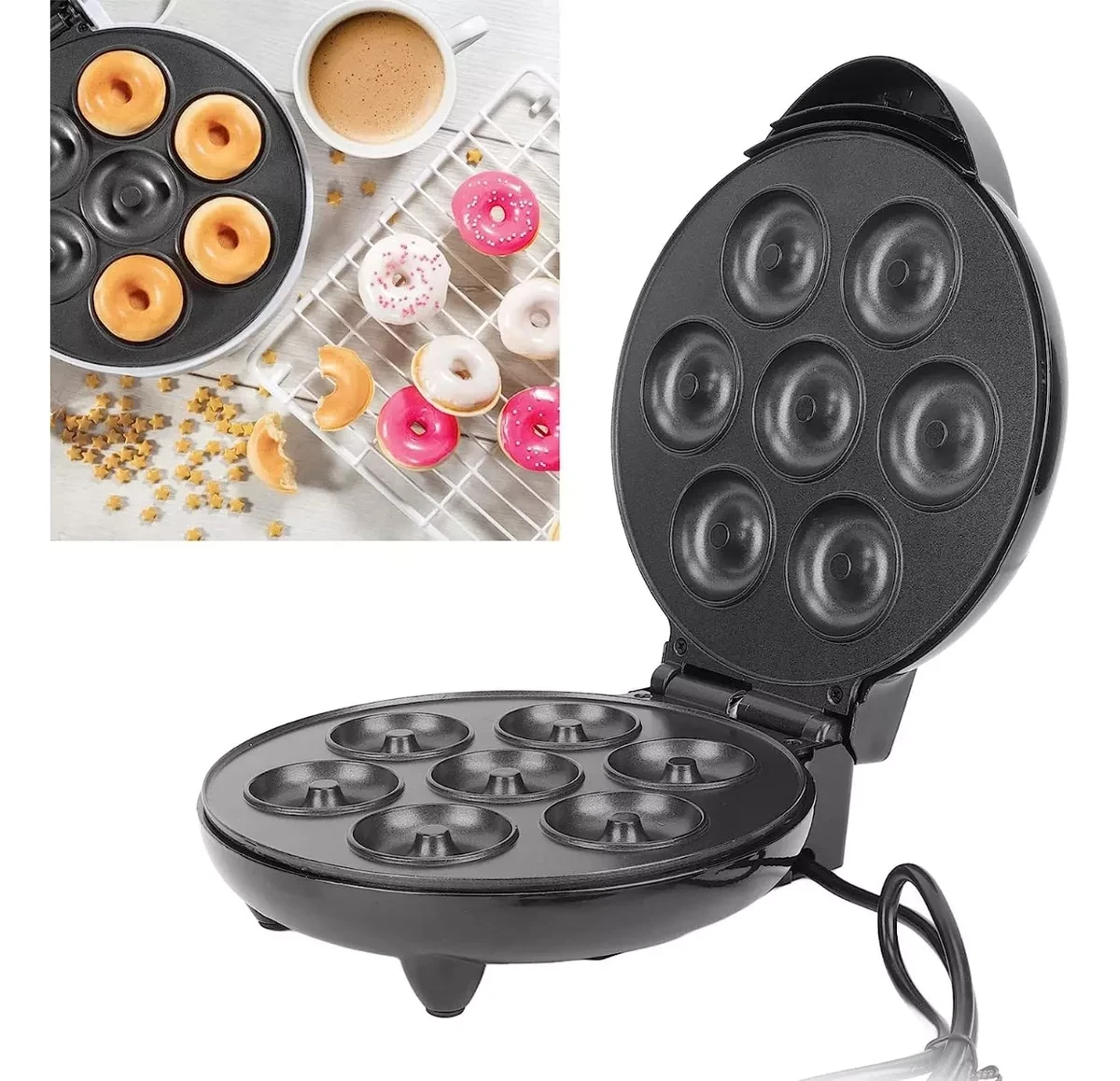 Miniatura 3 de Mini Maquina Hacer Donas Donuts Antiadhe