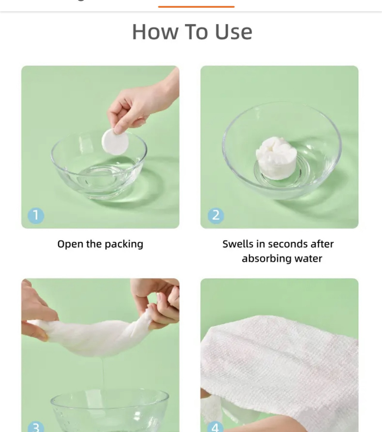 Miniatura 5 de Toalla comprimida desechables faciales