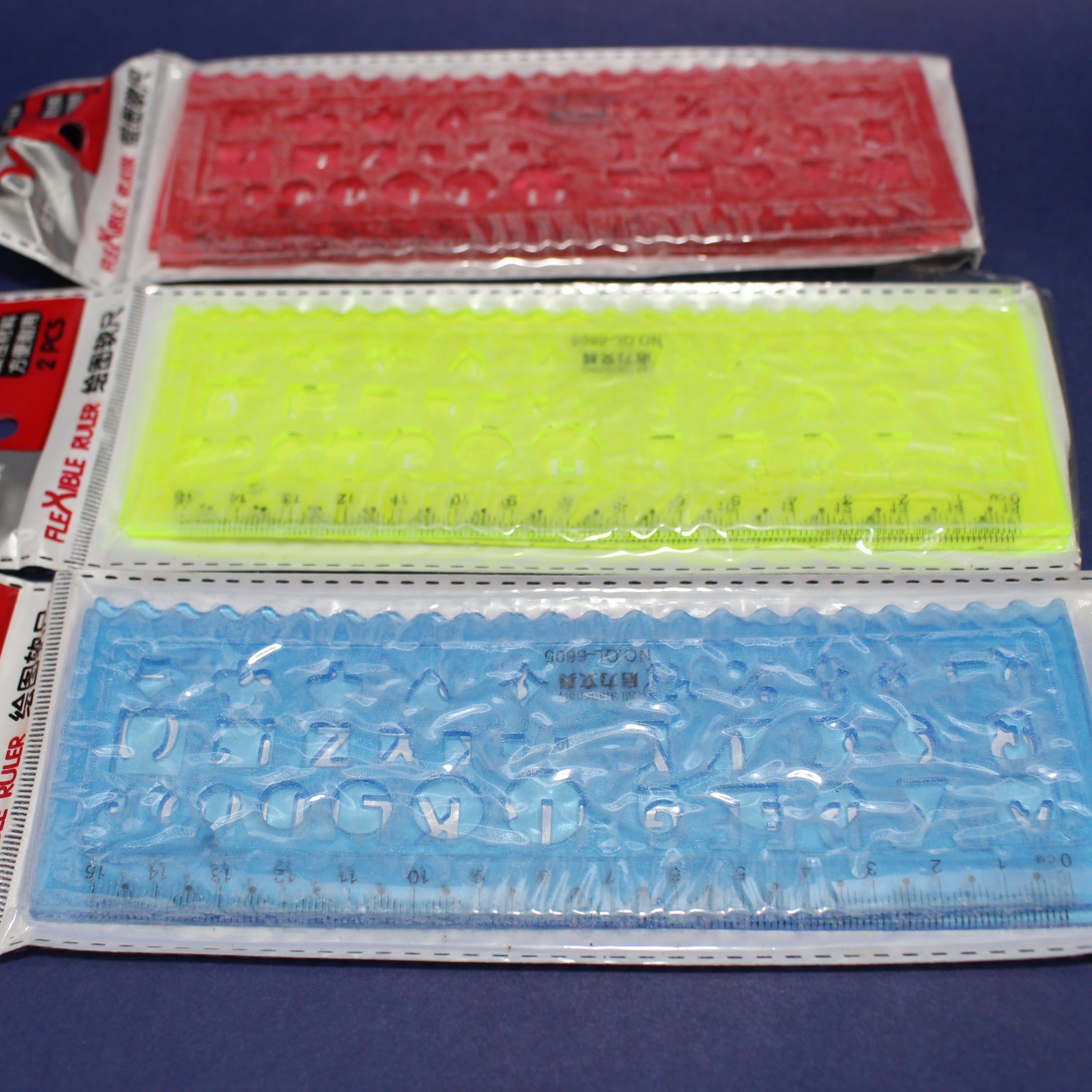 SET DE REGLAS X 2 PIEZAS FIGURAS COLORE