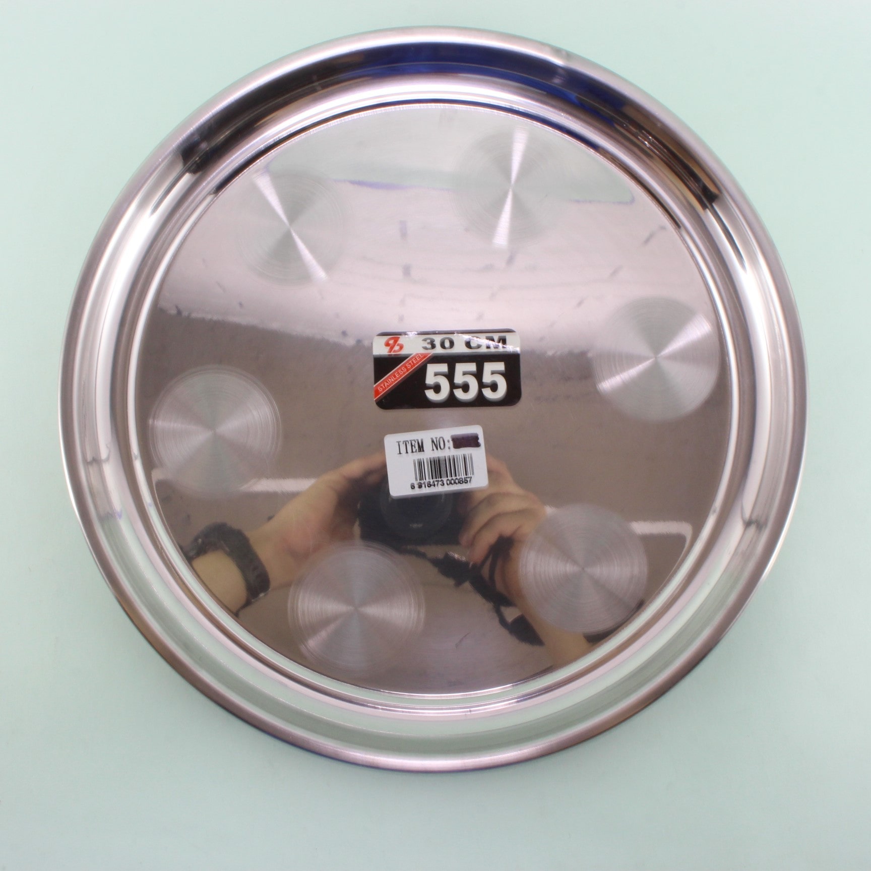 Bandeja metálica redonda 30cm