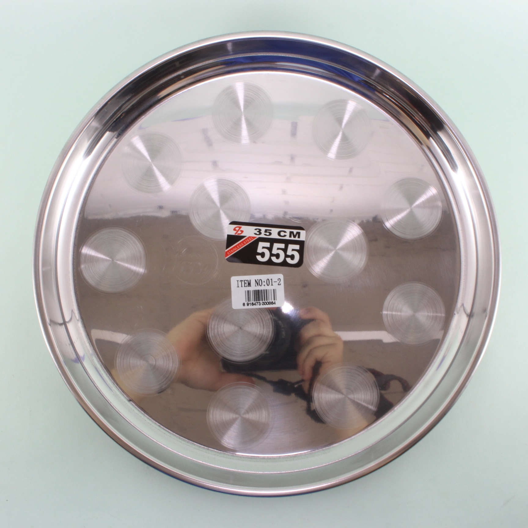 Bandeja metálica redonda 35cm