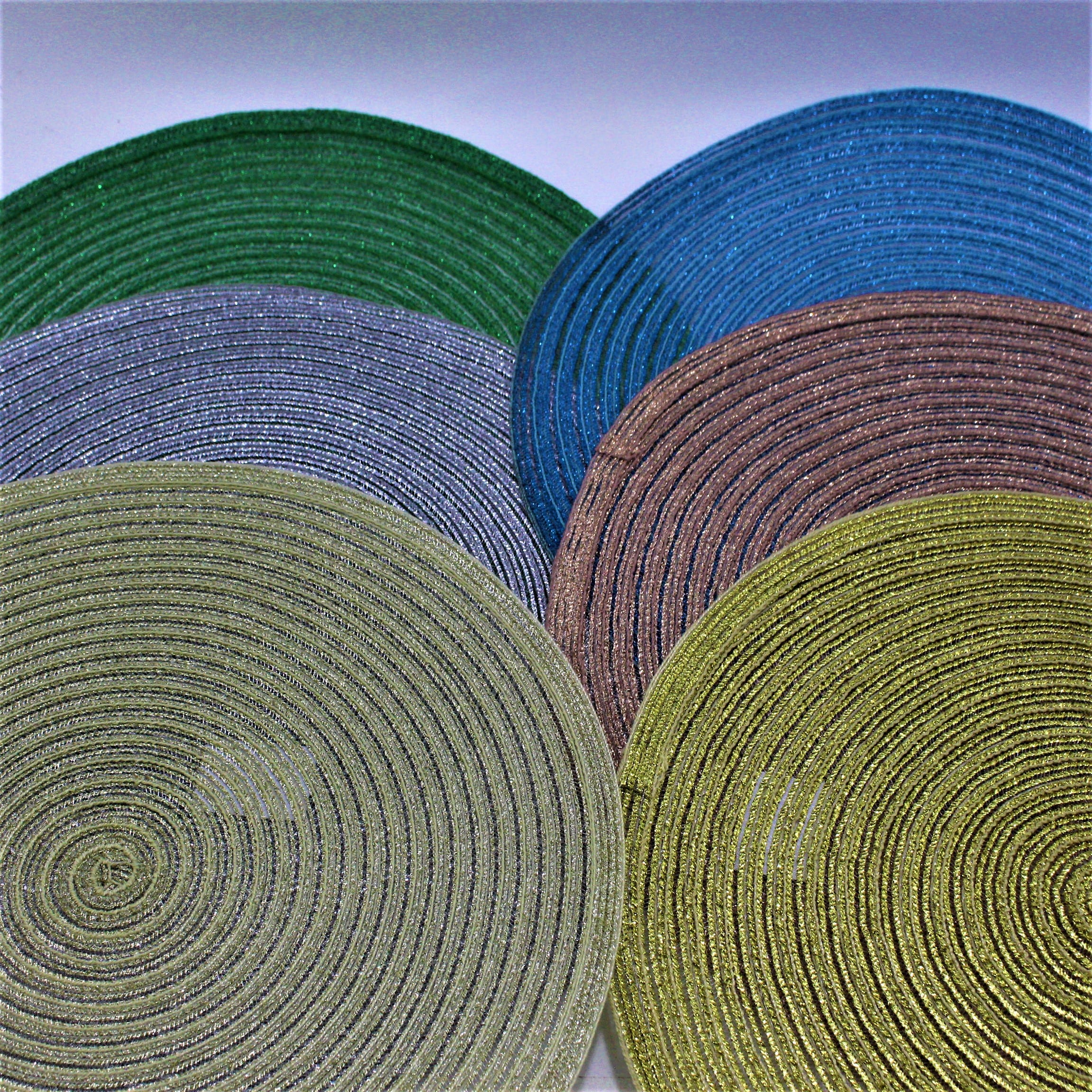 Individual Redondo 38cm colores metaliz