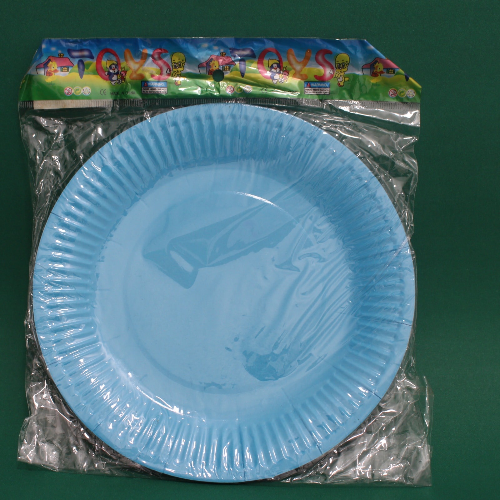 PLATO AZUL CLARO CARTON BOLSA 18CM X 10