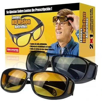 Miniatura 3 de Juego 2 Gafas Lentes Hd Vision Filtro Uv