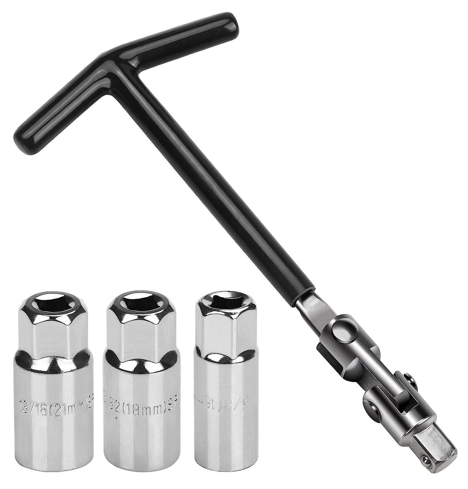 Llave En T Saca Bujias 3/8 y Copas
