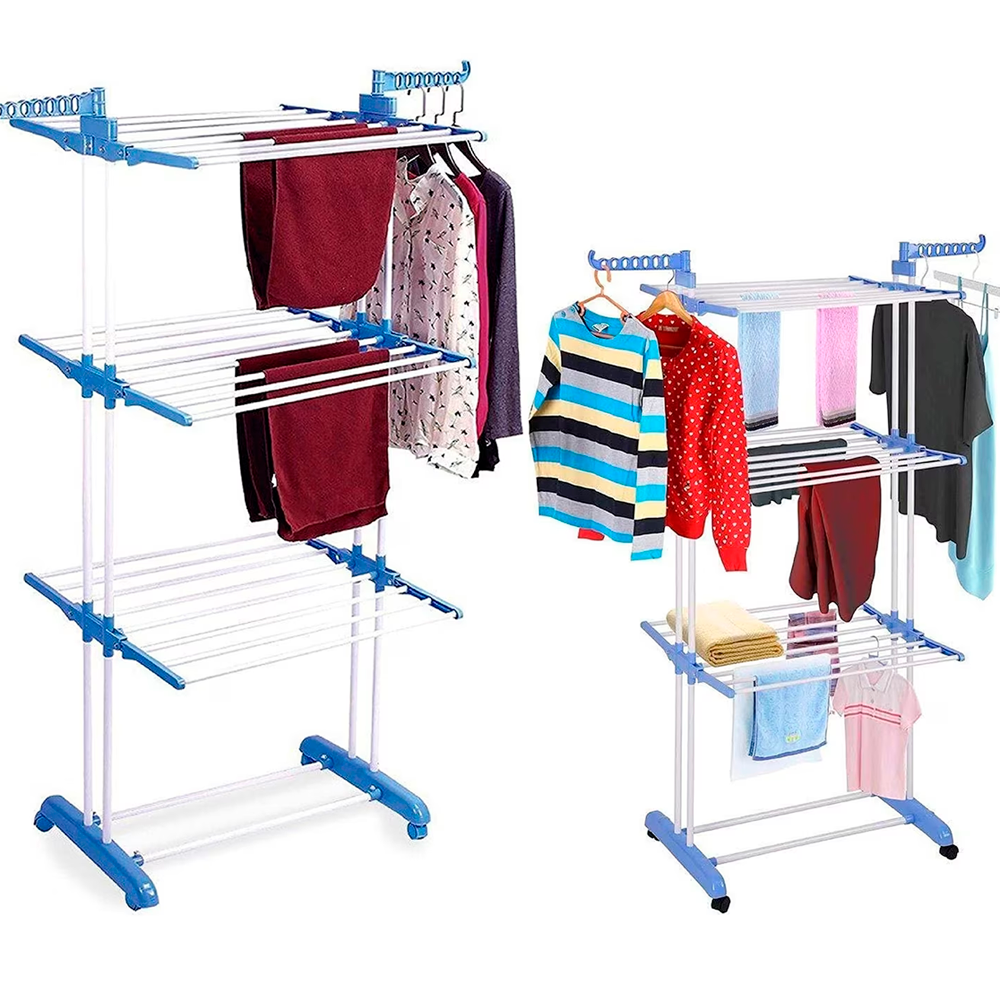 TENDEDERO DE ROPA PLEGABLE CON RUEDAS