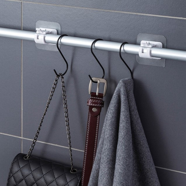 Miniatura 2 de Soporte barra cortina ajustable sin clav