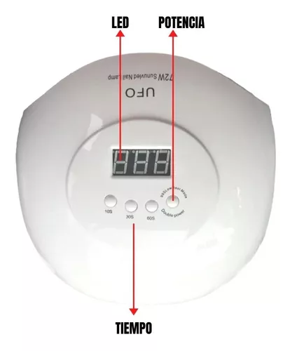 Lampara de uñas led UFO 72 W