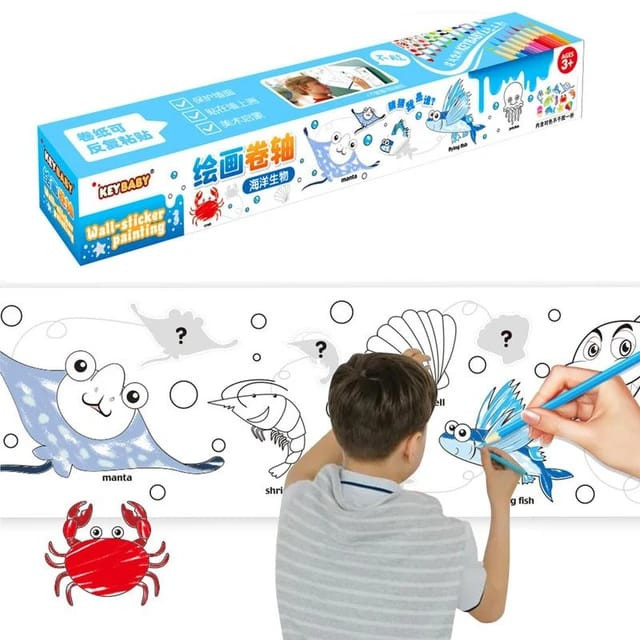 3 Rollos papel sticker para dibujo