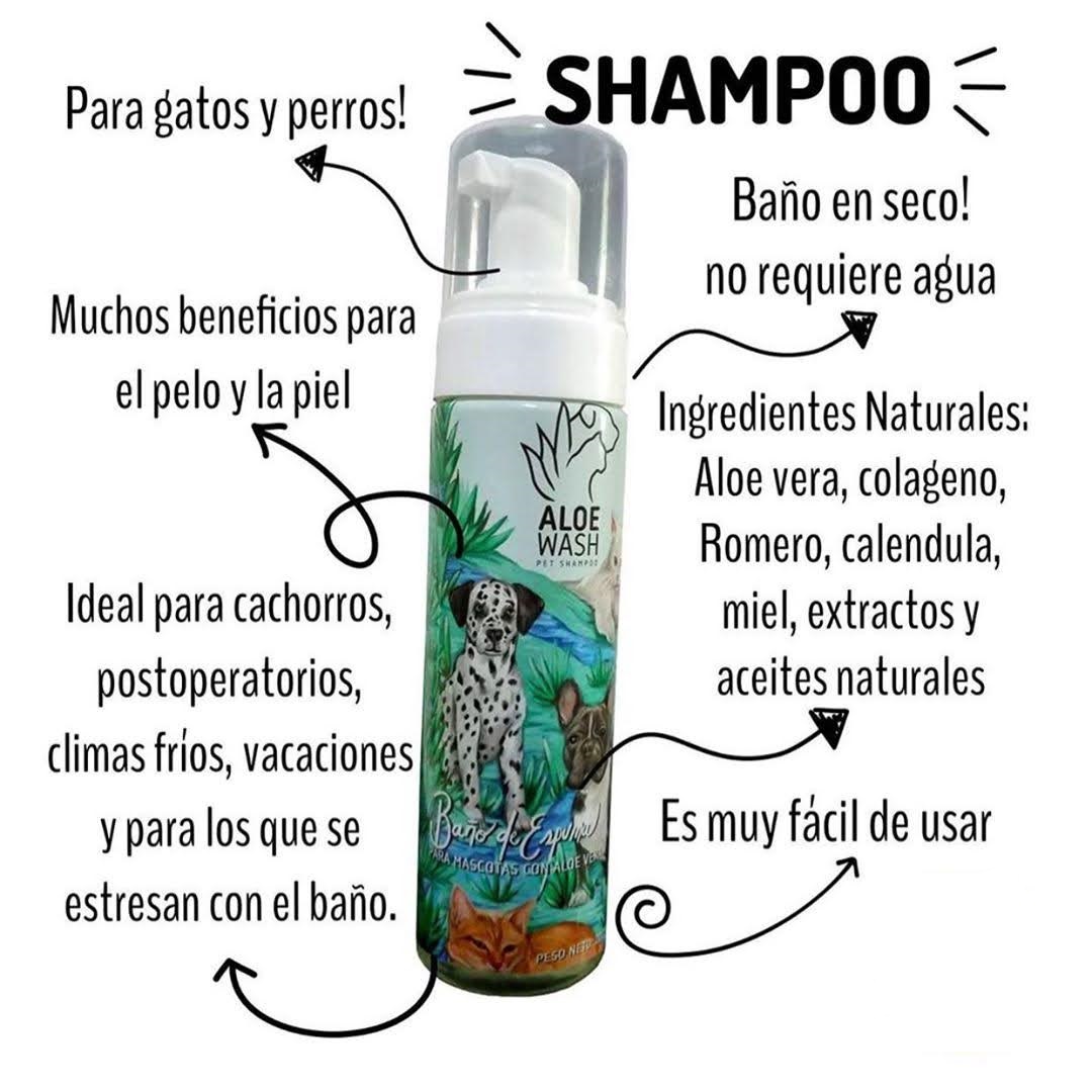 Shampoo En Seco De Aloe Perros Y Gatos 6