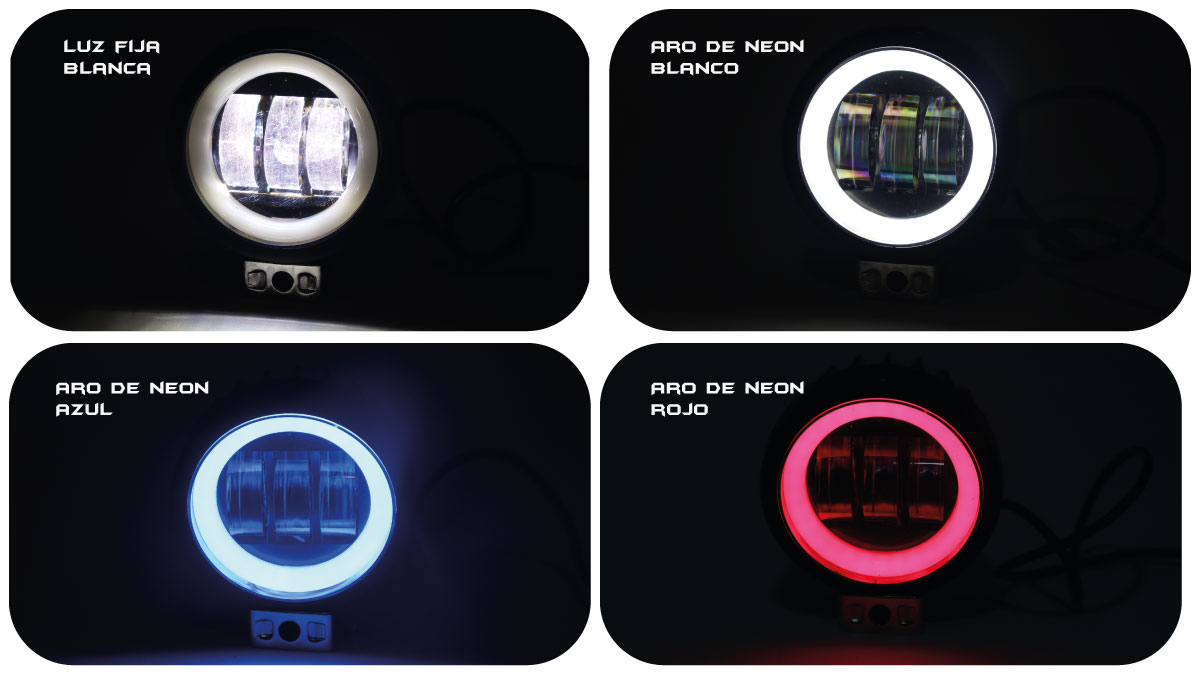 EXPLORADORA LED 3.5" OJO DE ANGEL PAR