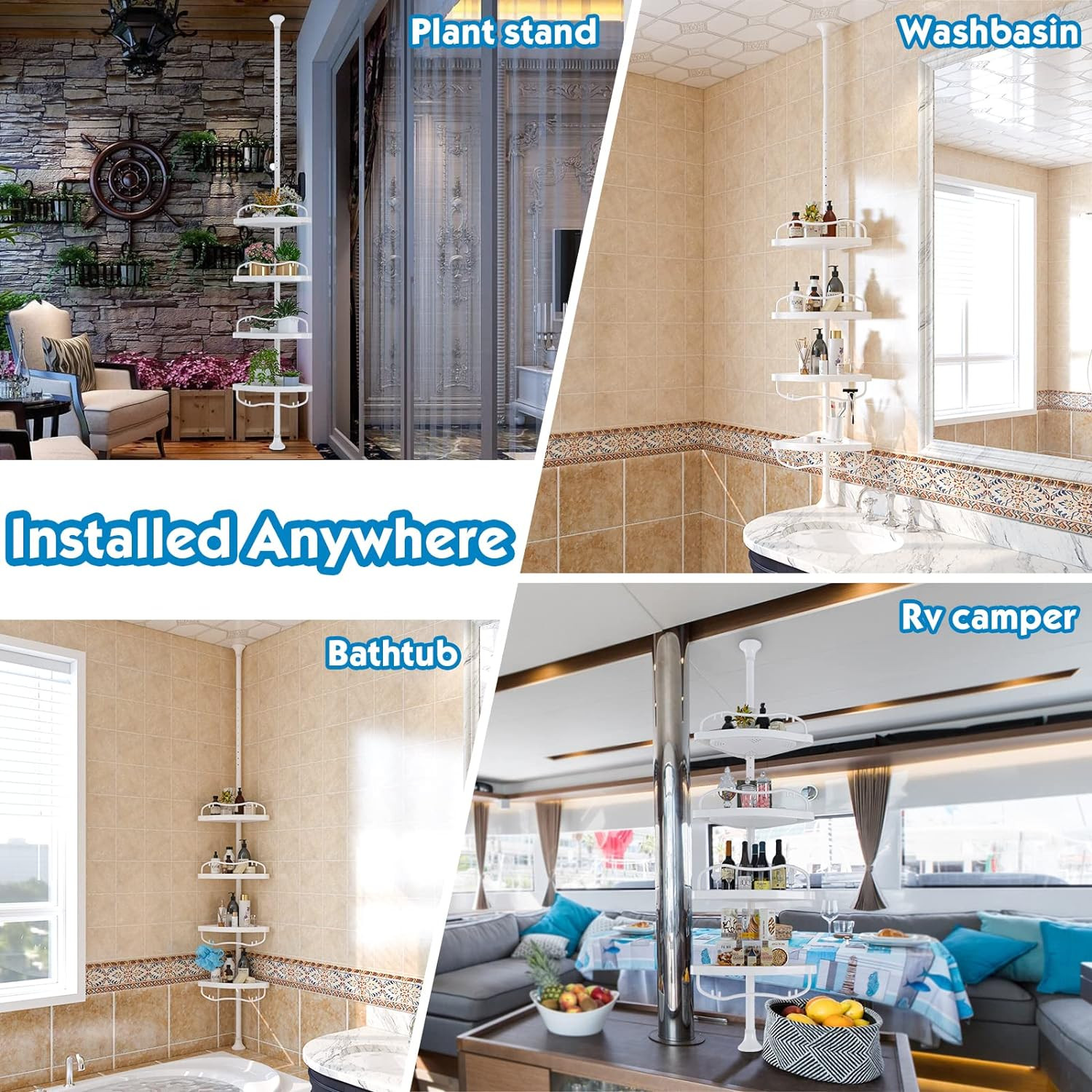 Miniatura 4 de Organizador De Ducha Esquinero Estantes