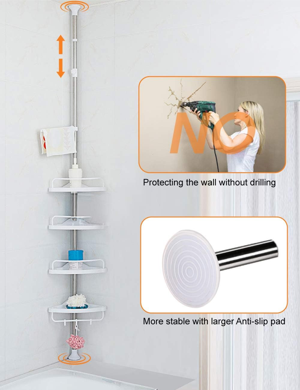 Organizador De Ducha Esquinero Estantes