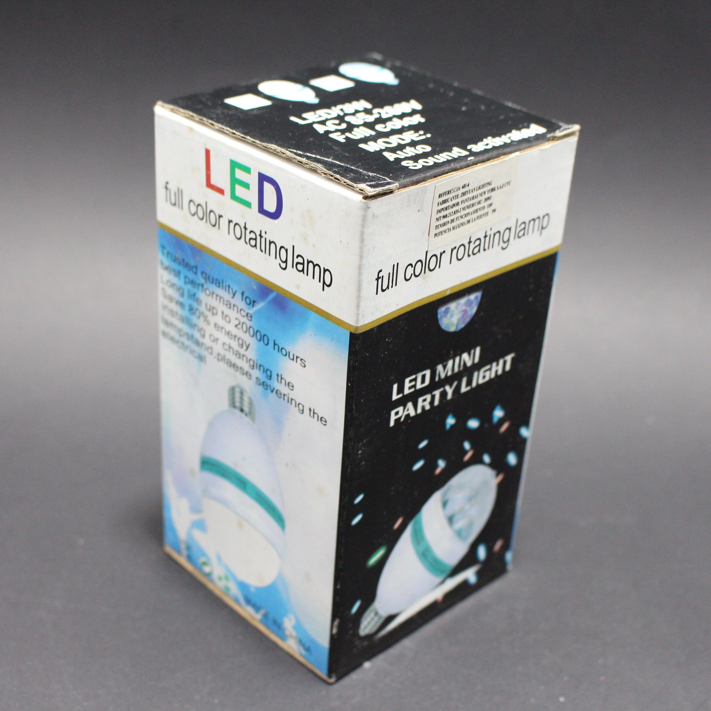 LAMPARA LED GIRATORIA DE COLORES