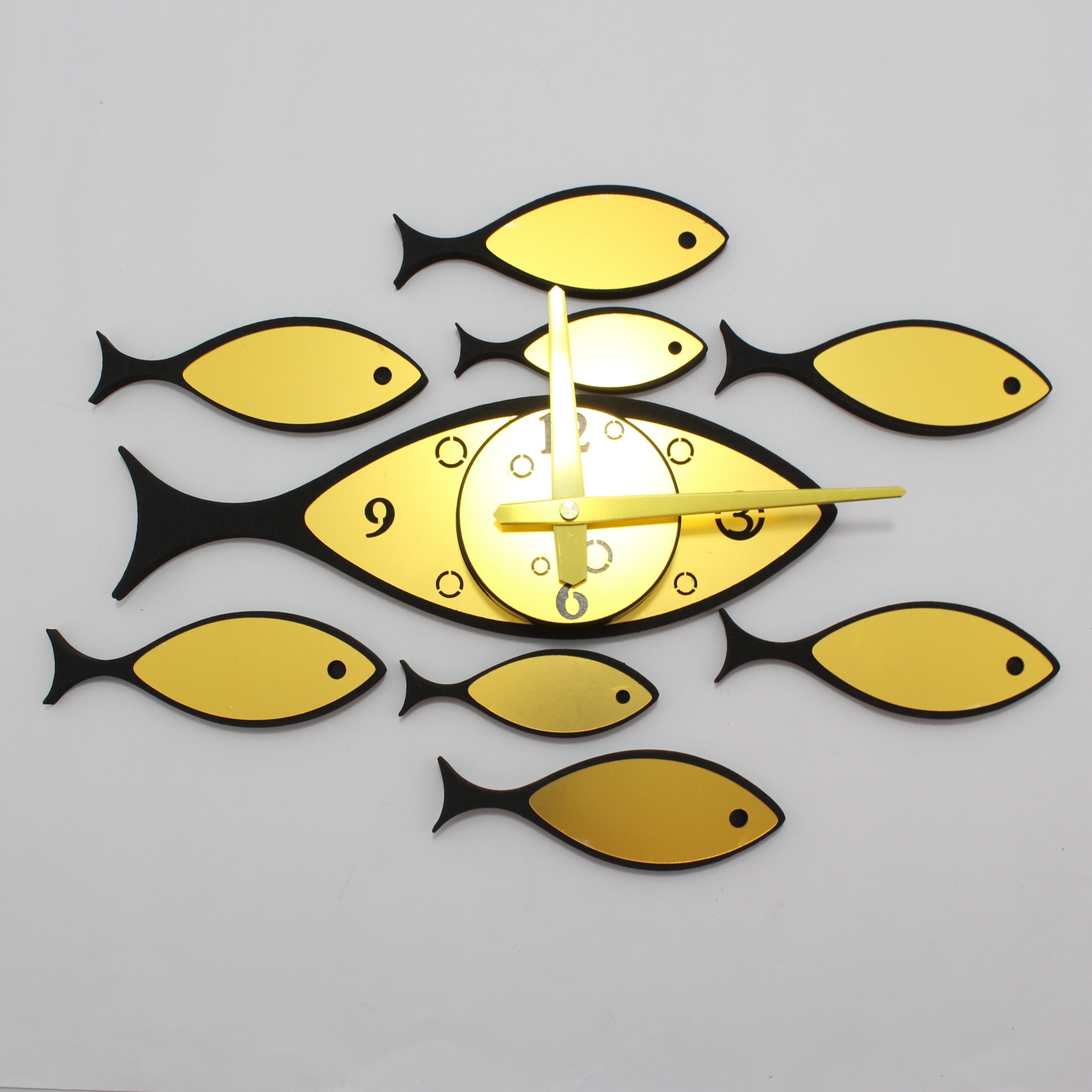 Miniatura 2 de Reloj de pared peces 3D