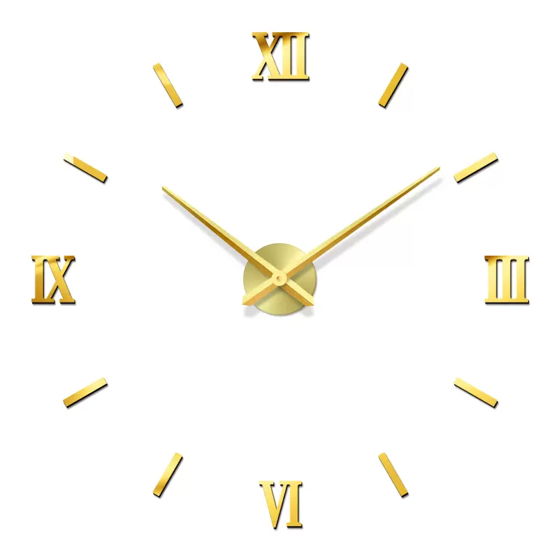 Miniatura 2 de Reloj de Pared 3D 4 números romanos