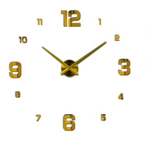 Miniatura 2 de Reloj de Pared 3D Dorado