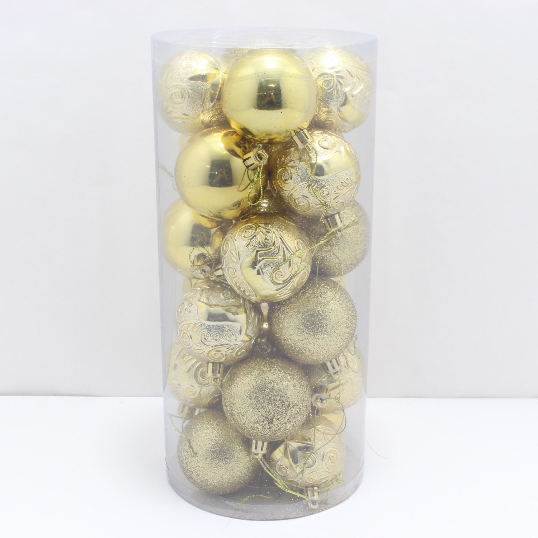 Set bola navideña por 24 dorada