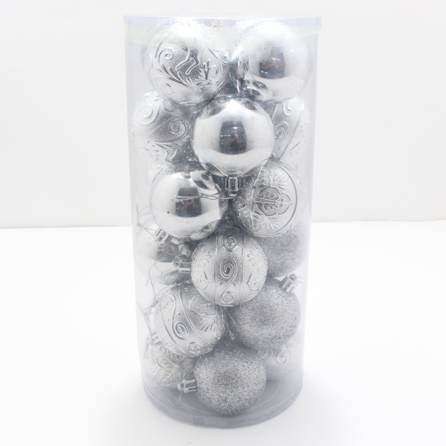 Set bola navideña por 24 piezas platead