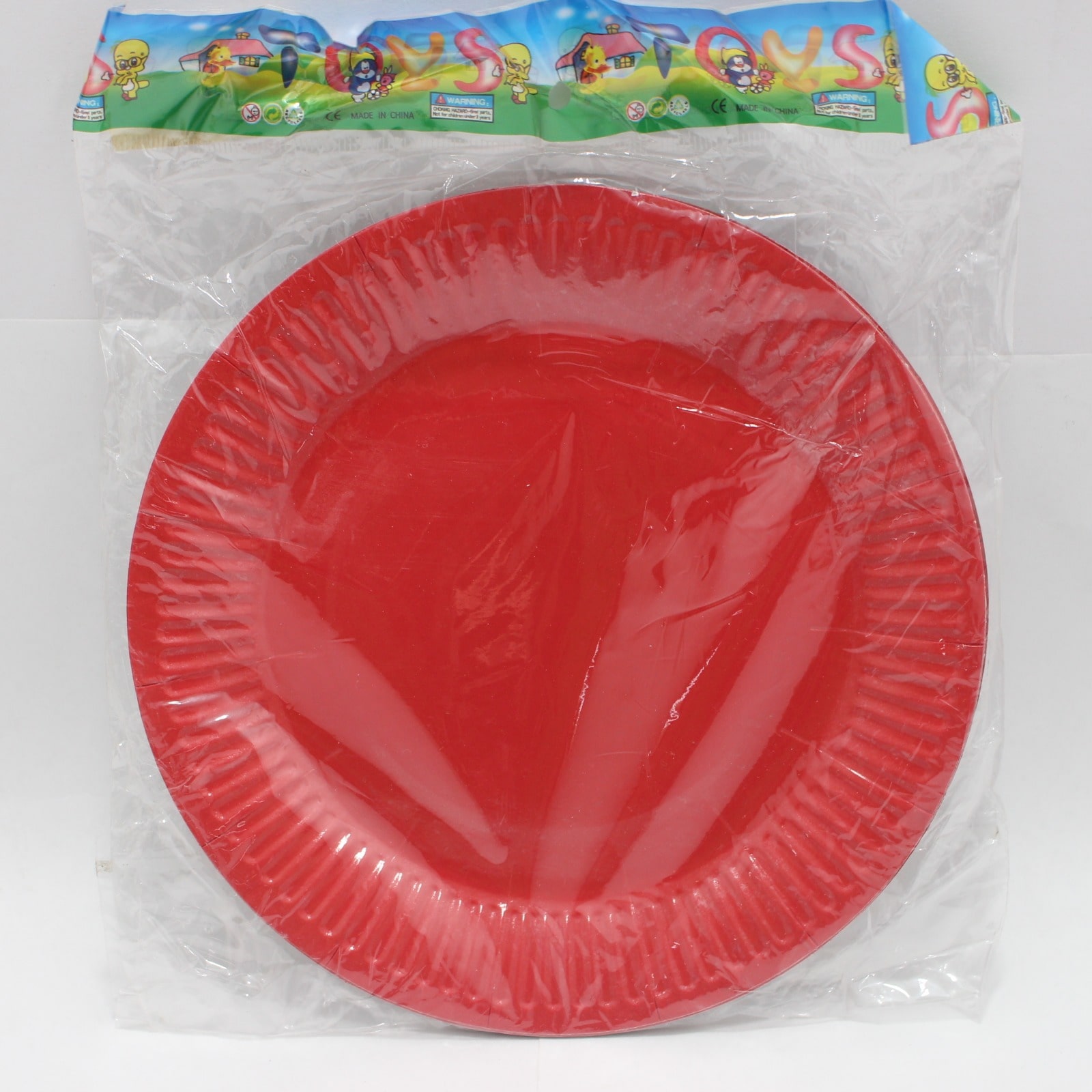 PLATO ROJO CARTON BOLSA 18CM X 10 UNIDA