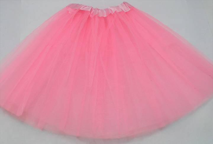 Falda Rosa unicolor estilo tutu 40cm