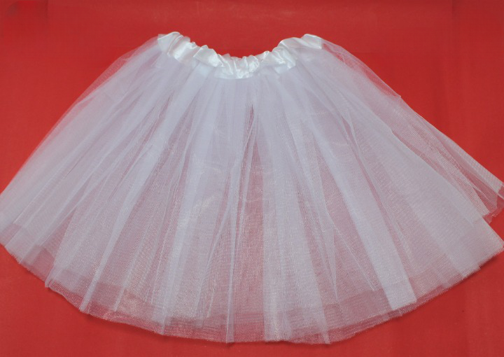Falda Blanca unicolor estilo tutu 30cm