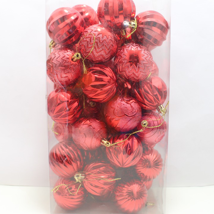 Bola Roja navideña x36