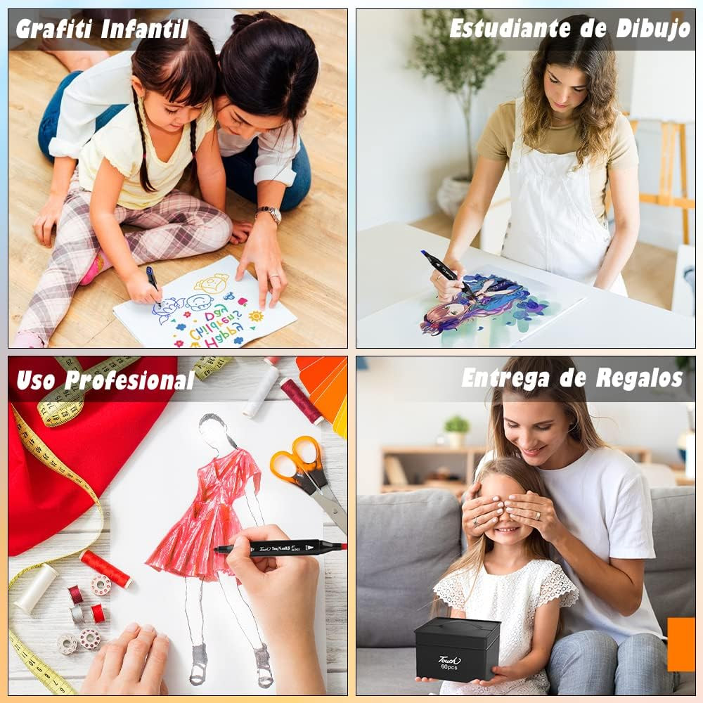 Miniatura 2 de Marcadores Doble Punta Set 60