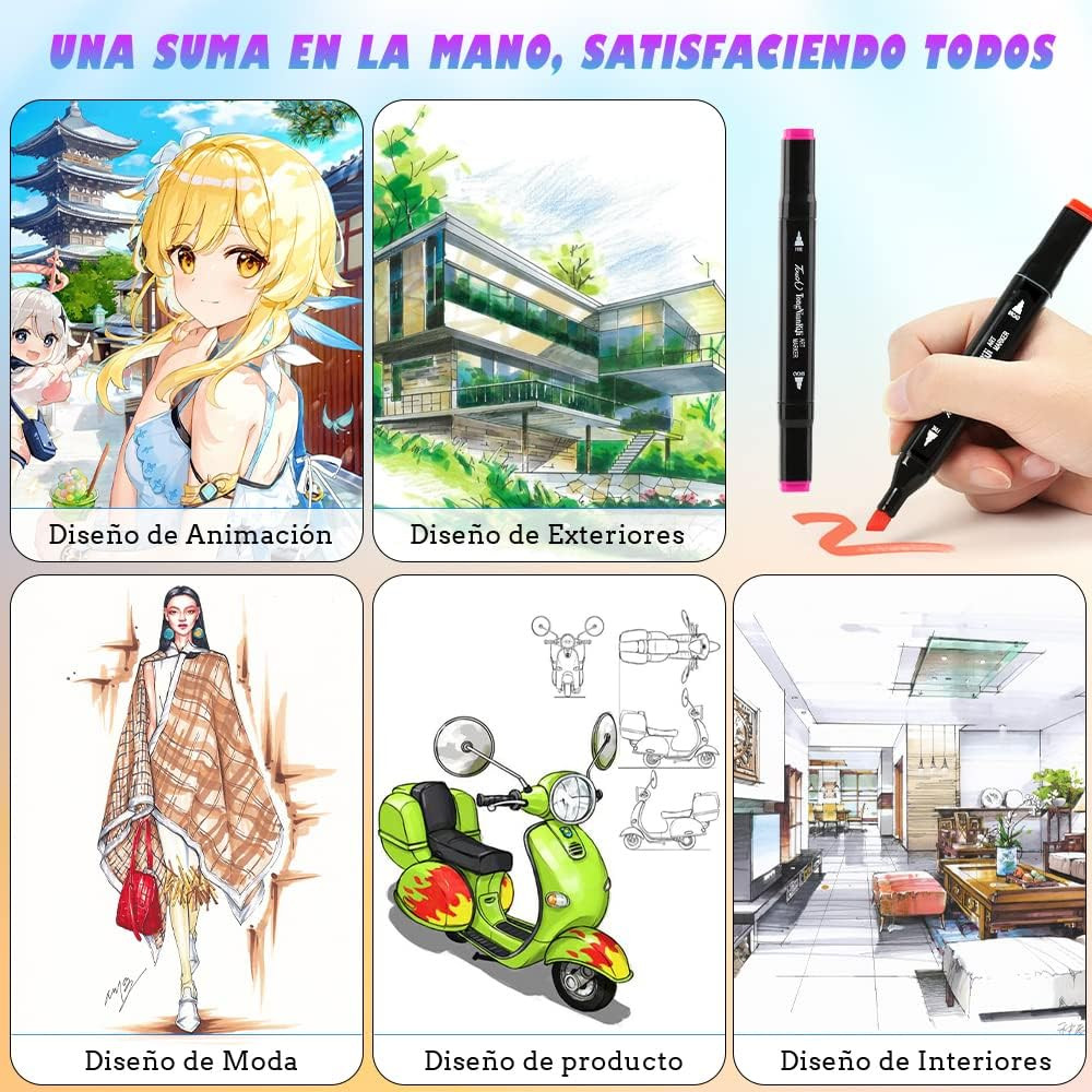 Marcadores Doble Punta Set 60