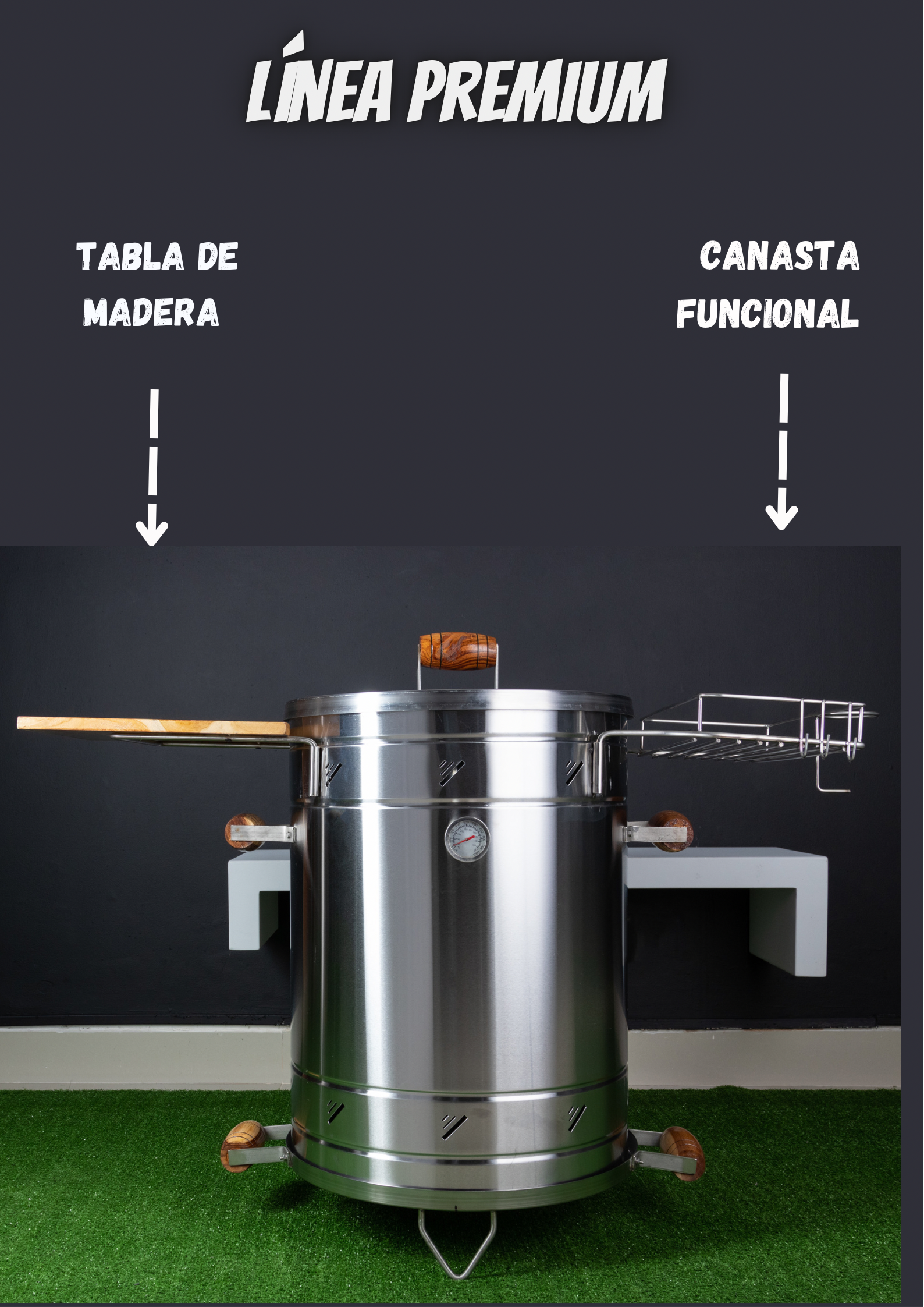 Miniatura 2 de ASADOR TIPO BARRIL PREMIUM MINI