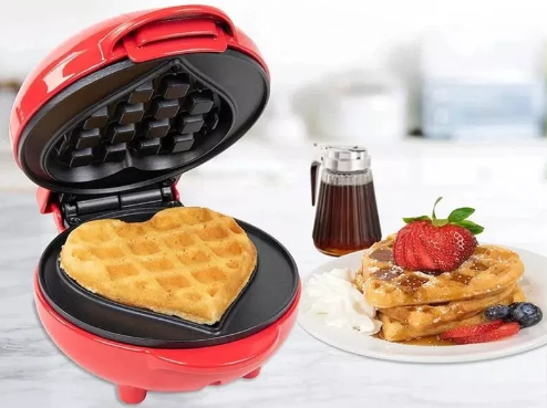 Mini Waflera Eléctrica Corazón
