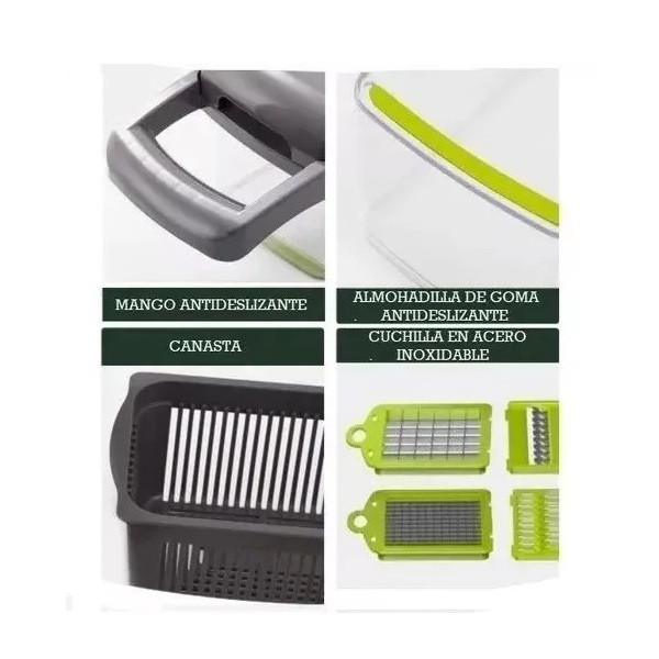 Miniatura 6 de Mandolina Cortador Verduras Multi Picado