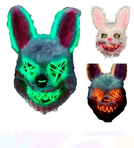 Miniatura 2 de Mascara Halloween Conejo Luz Led