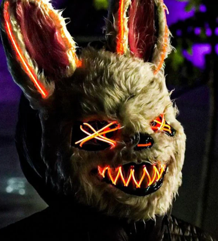 Mascara Halloween Conejo Luz Led