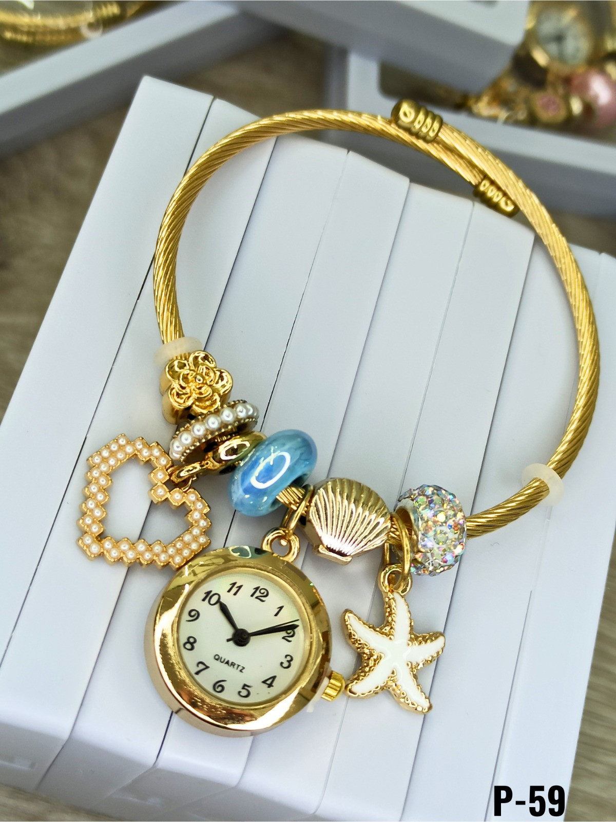 P-59 RELOJ PULSER DORA AZÚL DIJE CORAZON