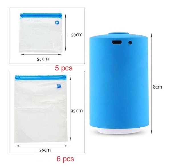 SELLADOR DE BOLSA Y PAQUETE DE BOLSAS x1