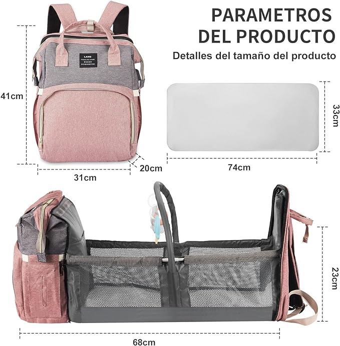 Miniatura 3 de Pañalera Multifuncional Morral Cambiador