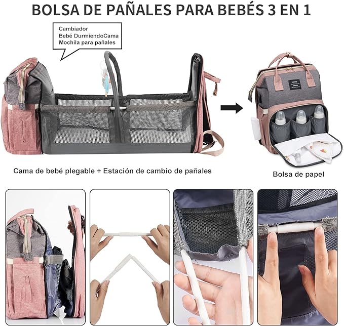 Miniatura 5 de Pañalera Multifuncional Morral Cambiador