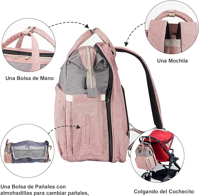 Miniatura 6 de Pañalera Multifuncional Morral Cambiador