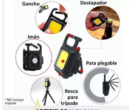 🔦 Mini Linterna Llavero LED Recargable USB - ¡Siempre a Mano! 3