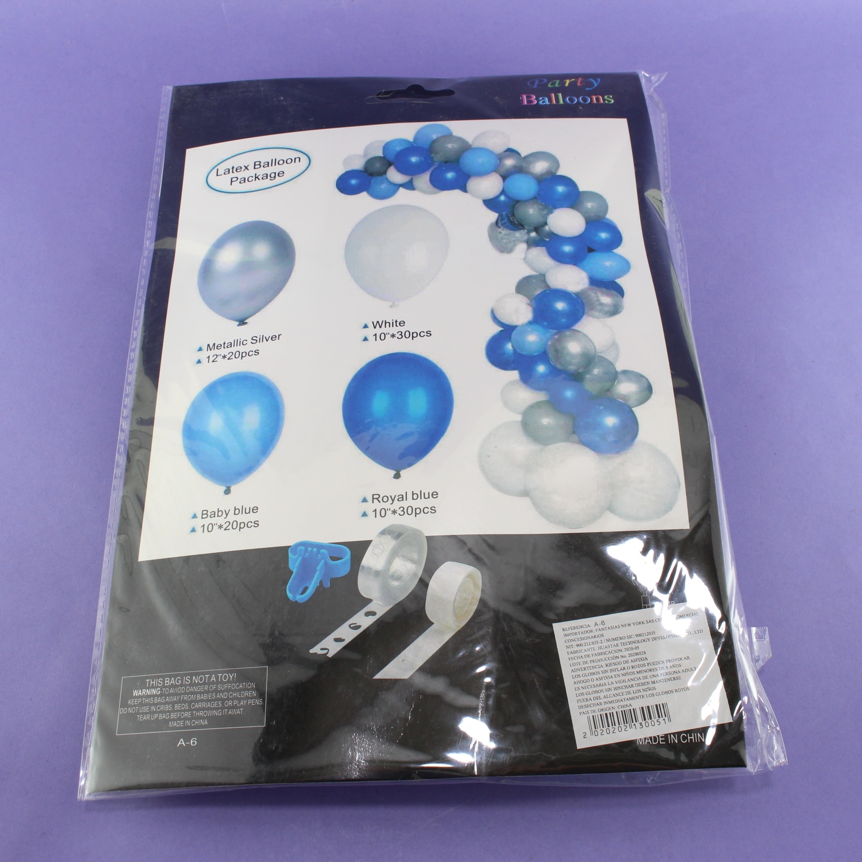 Set buquet 100 piezas azul marino, plat