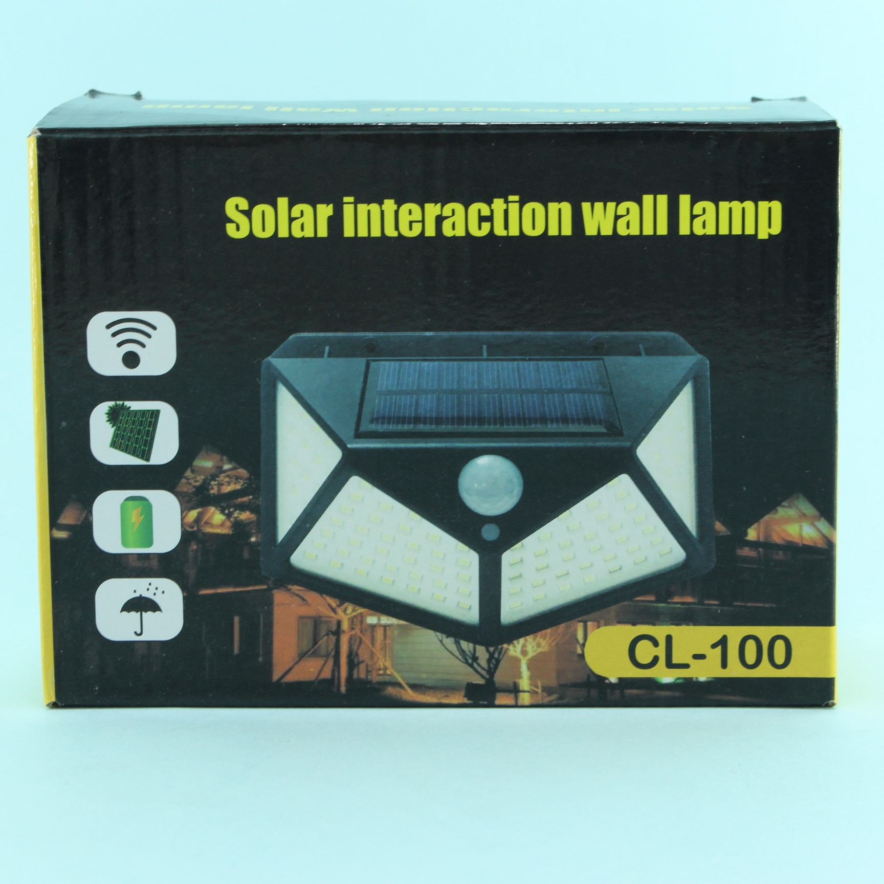 Reflector con panel solar 100 led