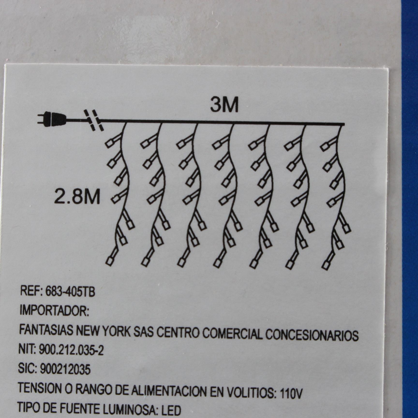 Miniatura 3 de Instalación Cascada navideña Blanca 3m