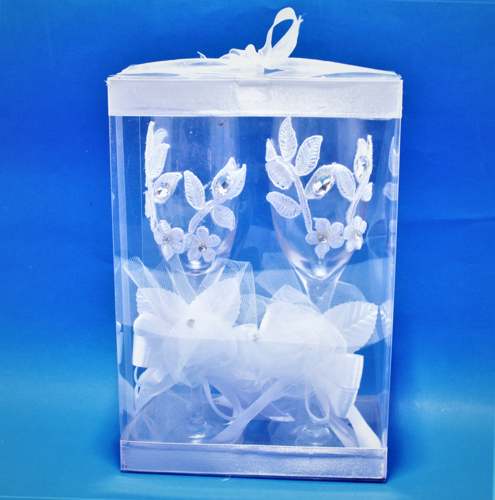 Miniatura 2 de Set de copas en vidrio decorado x2