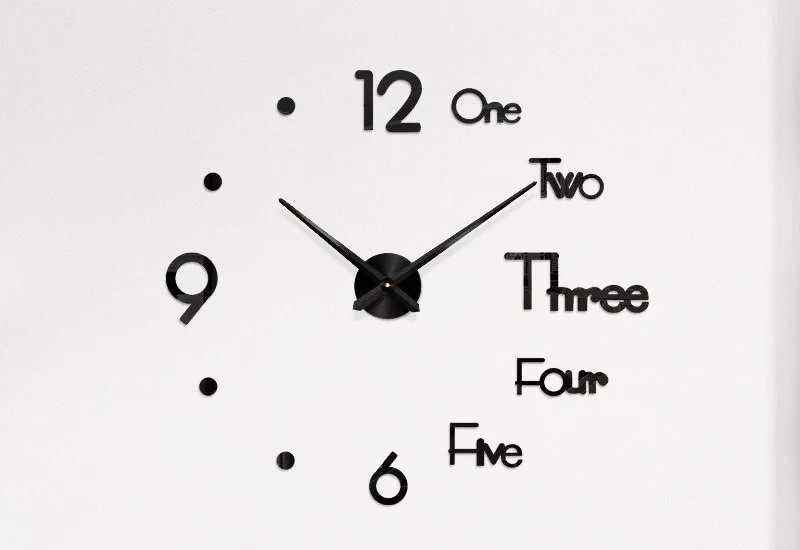 Reloj de Pared 3D números letras