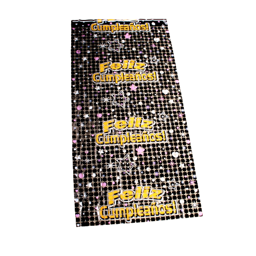 Cortina decorativa feliz cumpleaños