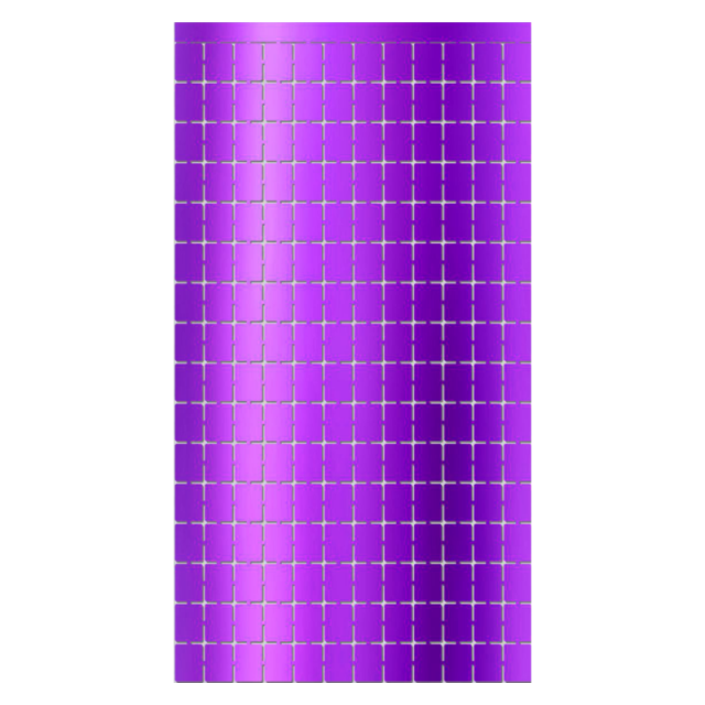 CORTINA DECORATIVA CUADROS MORADA
