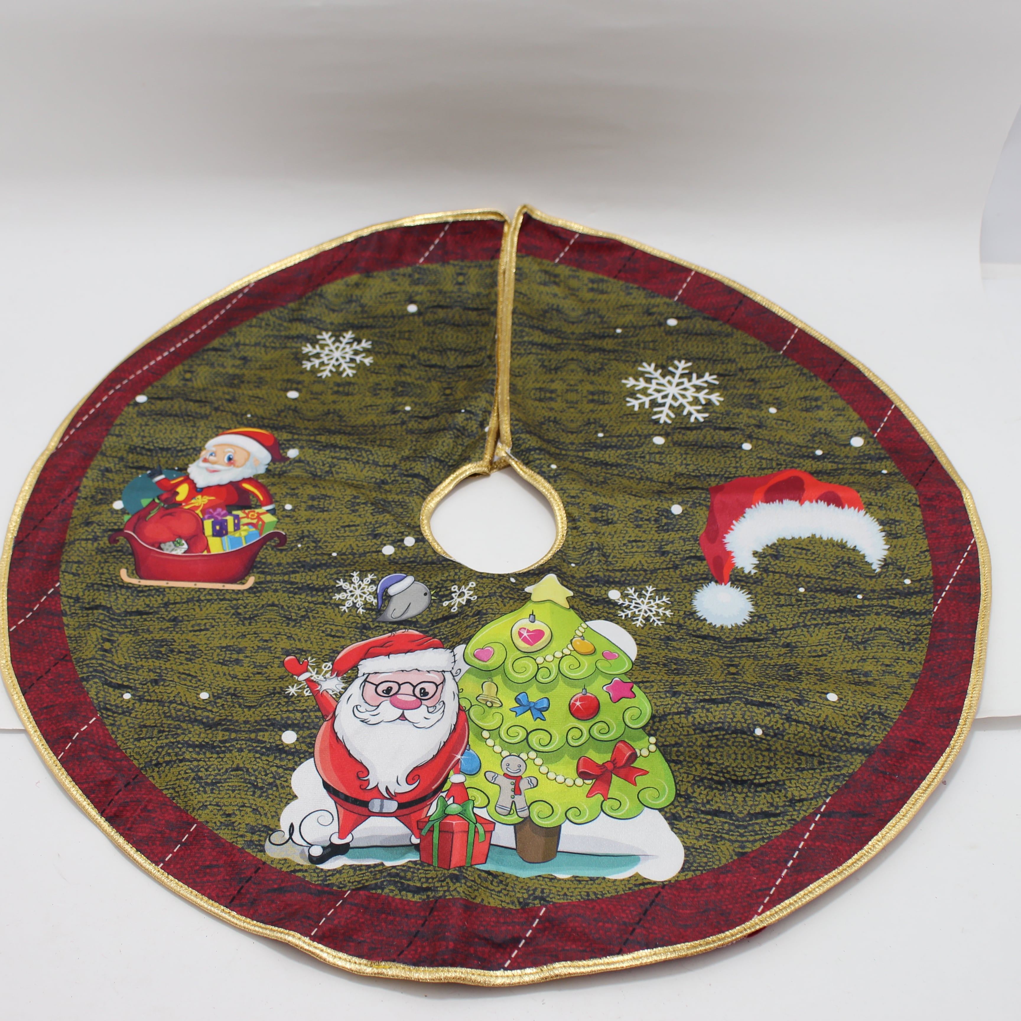 Pie de arbol 57cm estampado papa noel y